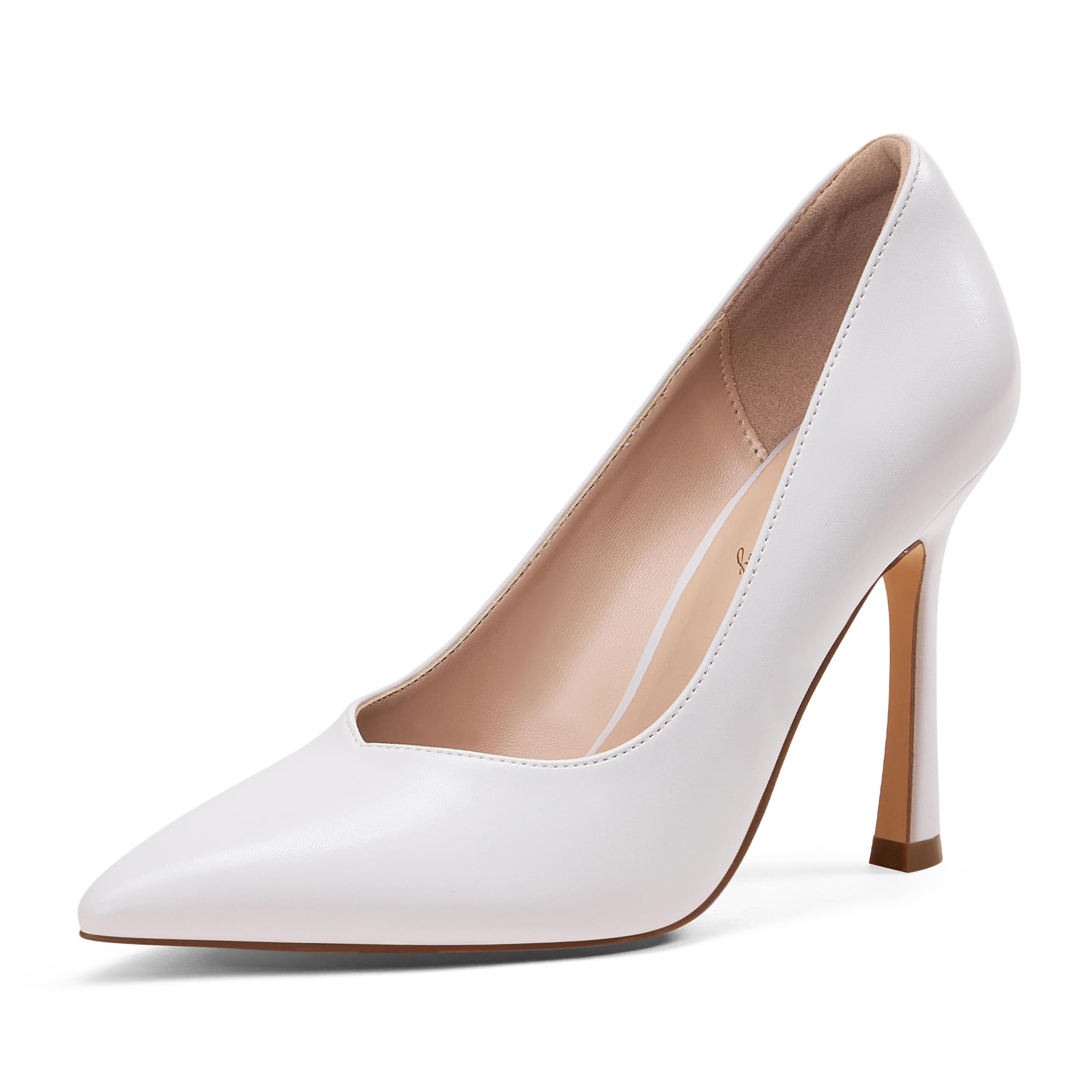 Zhabtuc Zapatos de Tacón Mujer - Salones Stilettos de 10 cm, Punta Cerrada y Afilada, Cómodos, para Vestir, Fiesta y Boda