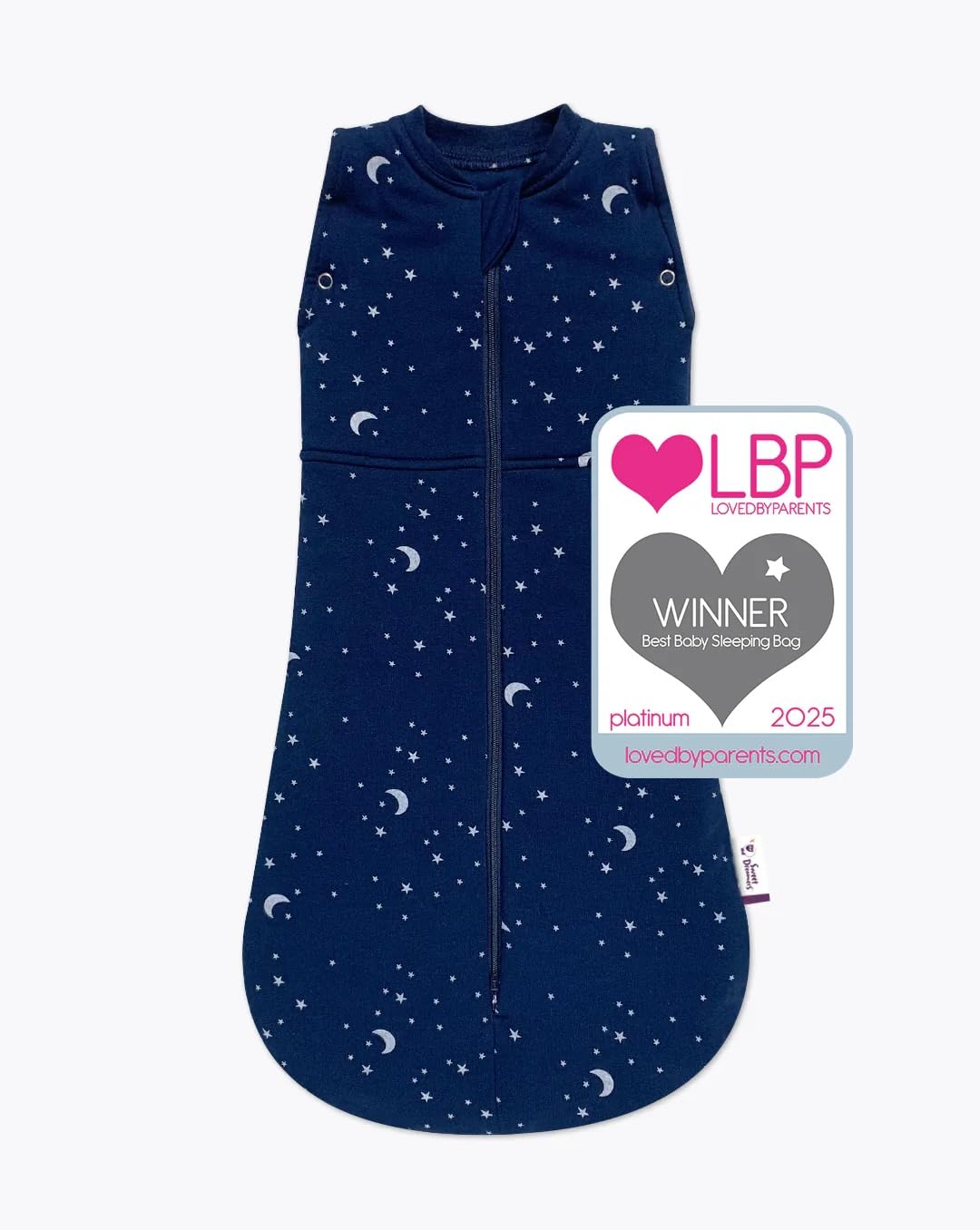 Sweet Dreamers, Baby Sleep Bag, Blue Moon and Stars, 3-12 Months - Image 4