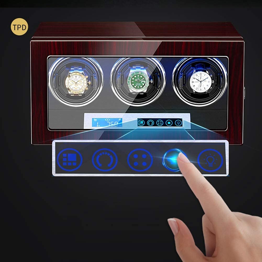 NZPOST Remontoir de Montre Automatique, boîte de remontage de Montre-Bracelet, boîtier d'affichage de Rangement avec Moteur Silencieux et 15 Modes de Rotation