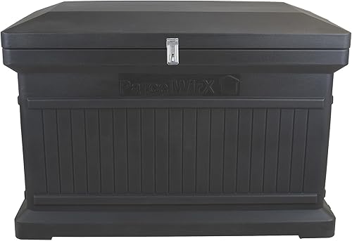 Miniatura 5 de RTS Companies Inc 550200500A7981 Home Accents Parcelwirx Caja de entrega horizontal prémium con tapa con bisagras, grafito