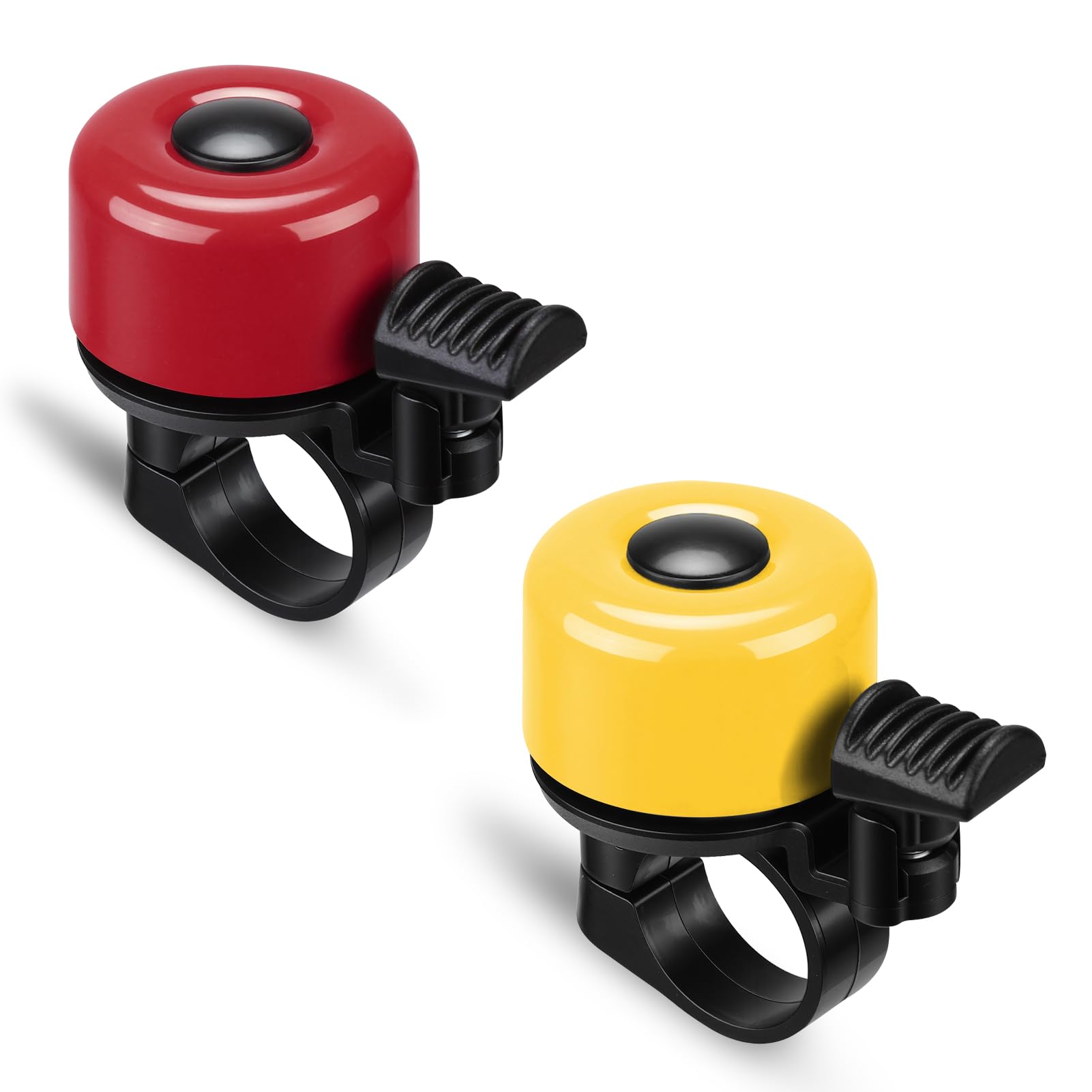 Paliston Bike Bell Bicycle Bell for Adults Kids Boys Girls Red & Yellow