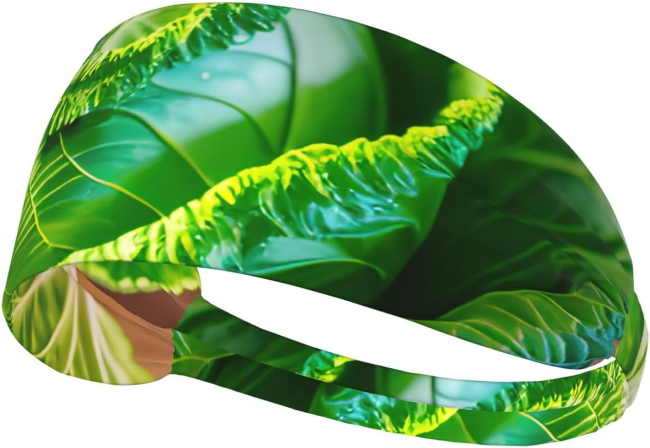 Bright Cabbage Print Ultra-Soft Elastic Headband Sports Running Gym Outdoor Activities Gifts Headwear
