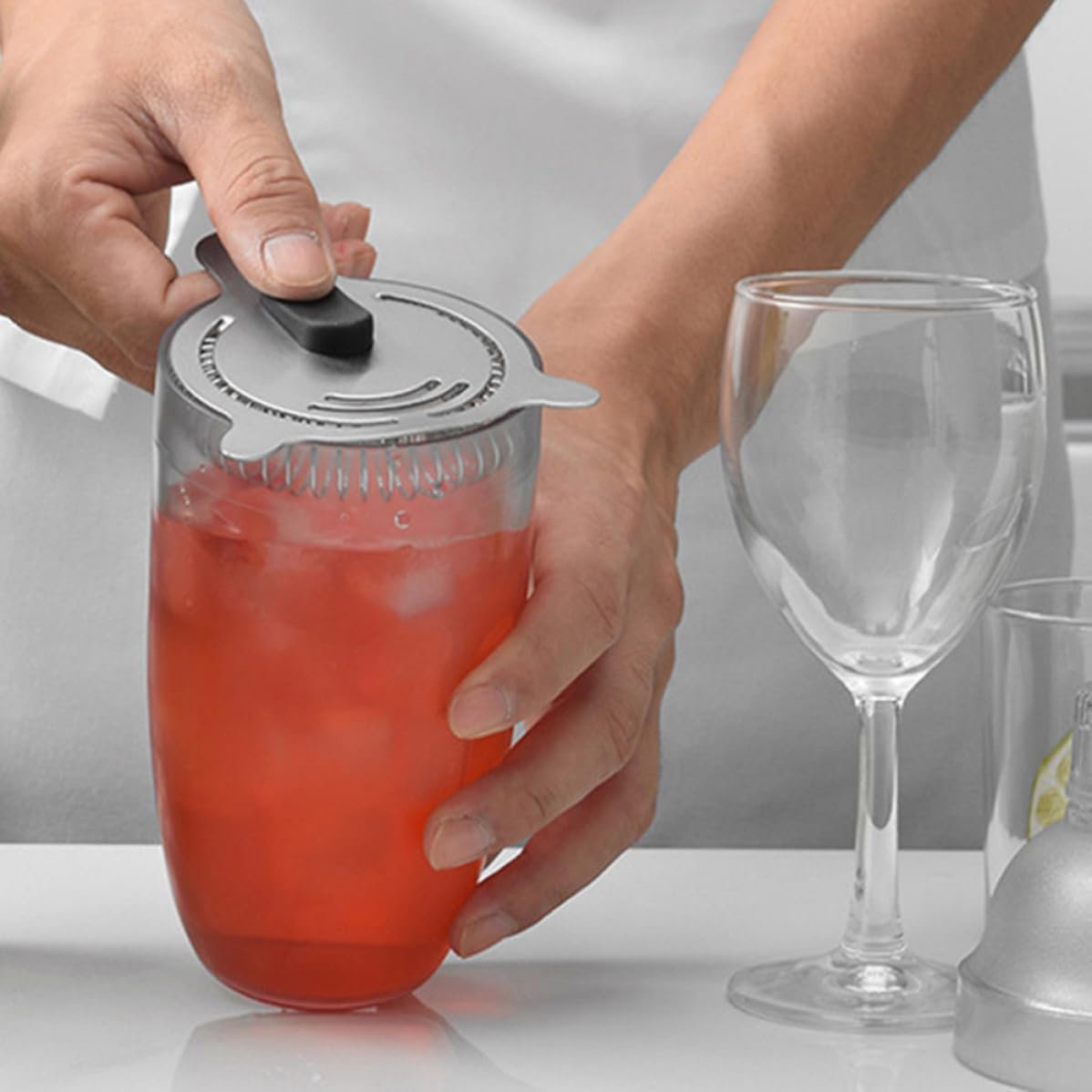 Cocktail Strainer Barware Stainless Steel for Mixologists Home Bar