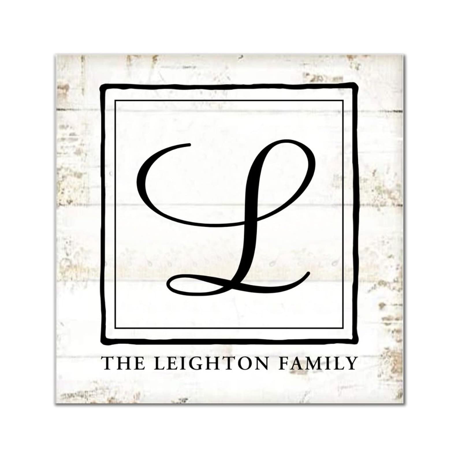 Lettres monogramme L en bois personnalisé, médaillon mural premium