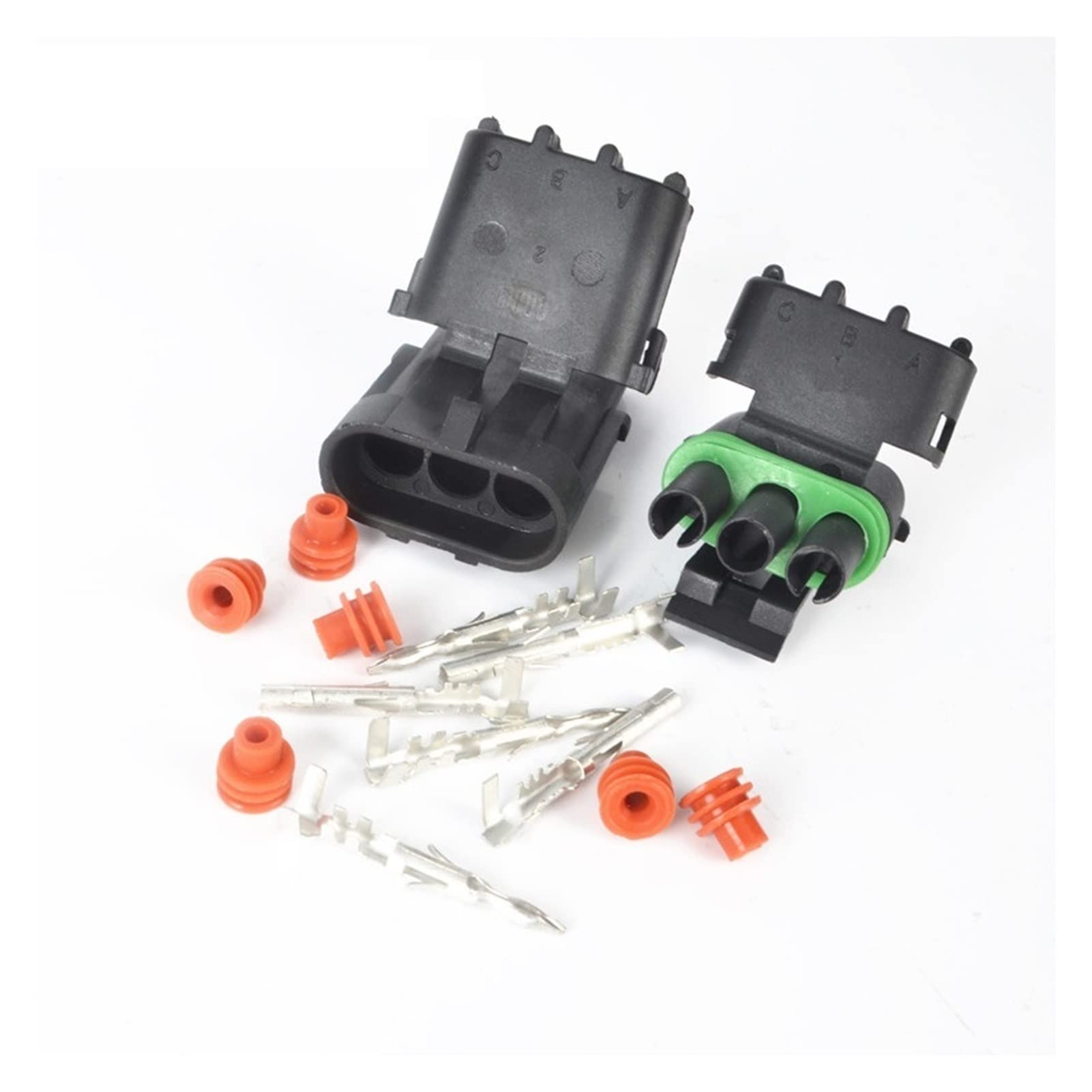 5-20sets 3 broches féminines mâle mâle haltech Carte tps Connecteur de voiture automobile étanche 12015793 12010717 Compatible With GM (Size : 5Sets, Color : 3P)