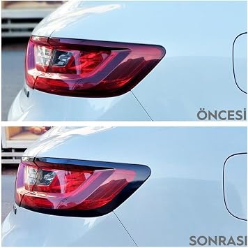 Graficar Design Renault Megane 4 Sedan-Hatchback Stop Çerçevesi Sticker Kaplama (Parlak Sİyah, Sedan)