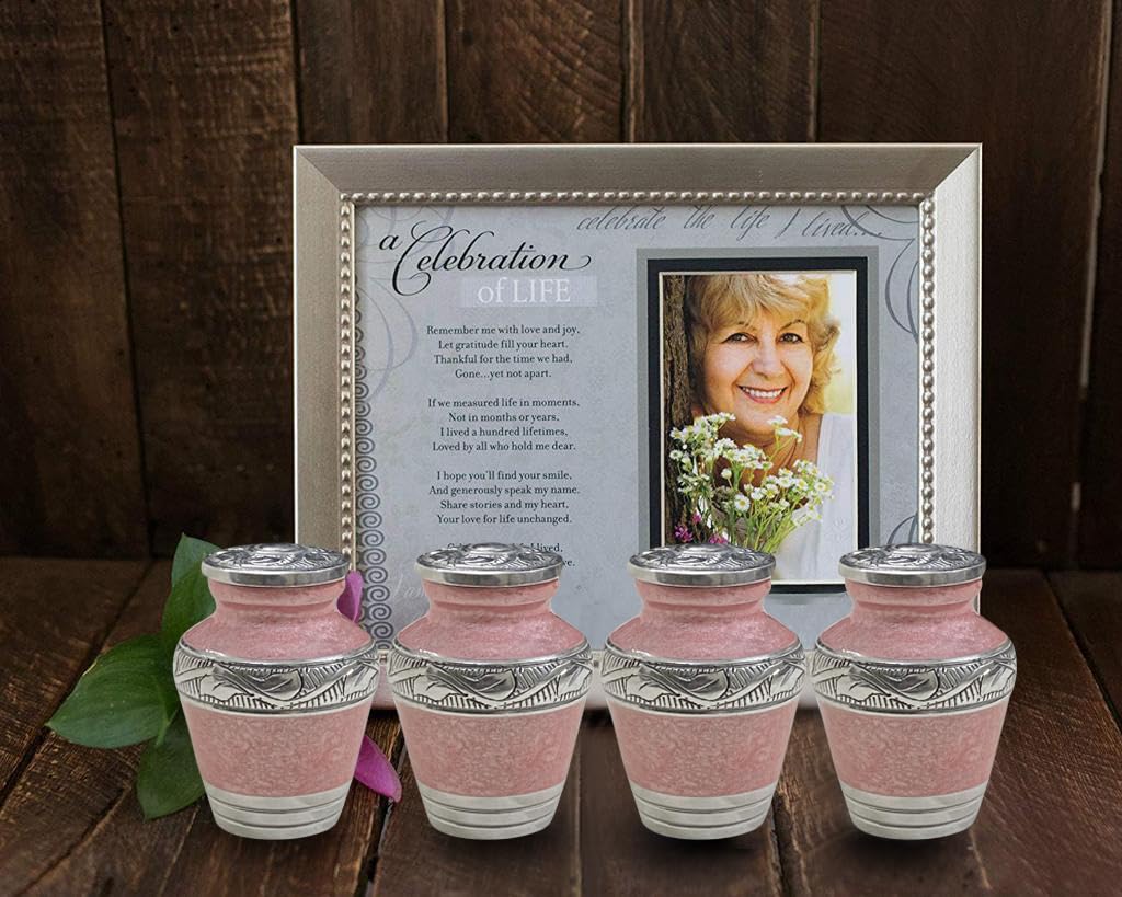 BOLD & DIVINE Small Keepsake Urns Pack of 4, Pink, Small - Set of 4 - Image 3