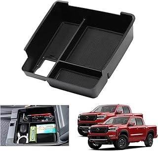 XXCIWP 2022 Frontier Center Console Organizer Tray for Nissan Frontier 2022 2023 Console Tray Center Armrest Glove Storage Box for Frontier 2022 Accessories 2022 Frontier Armrest Secondary Storage Box