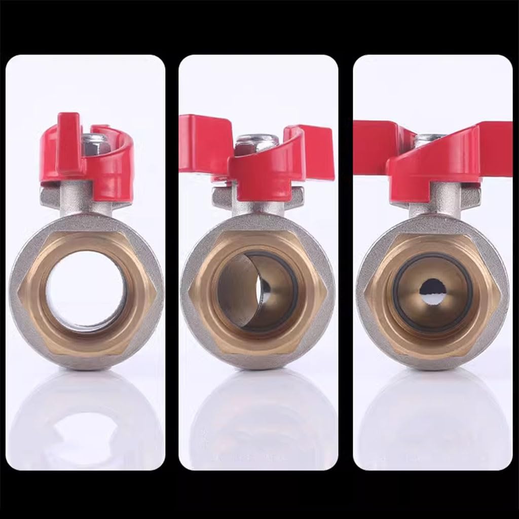 Valvola a sfera in ottone con maniglia - Valvola in rame da 1/2", 3/4", 1" da femmina a femmina e da femmina a maschio(DN15 Female-Female)