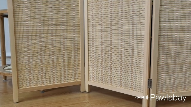Amazon.com - Pawlabay 4 Panel Bamboo Room Divider Screen,5.6 FT