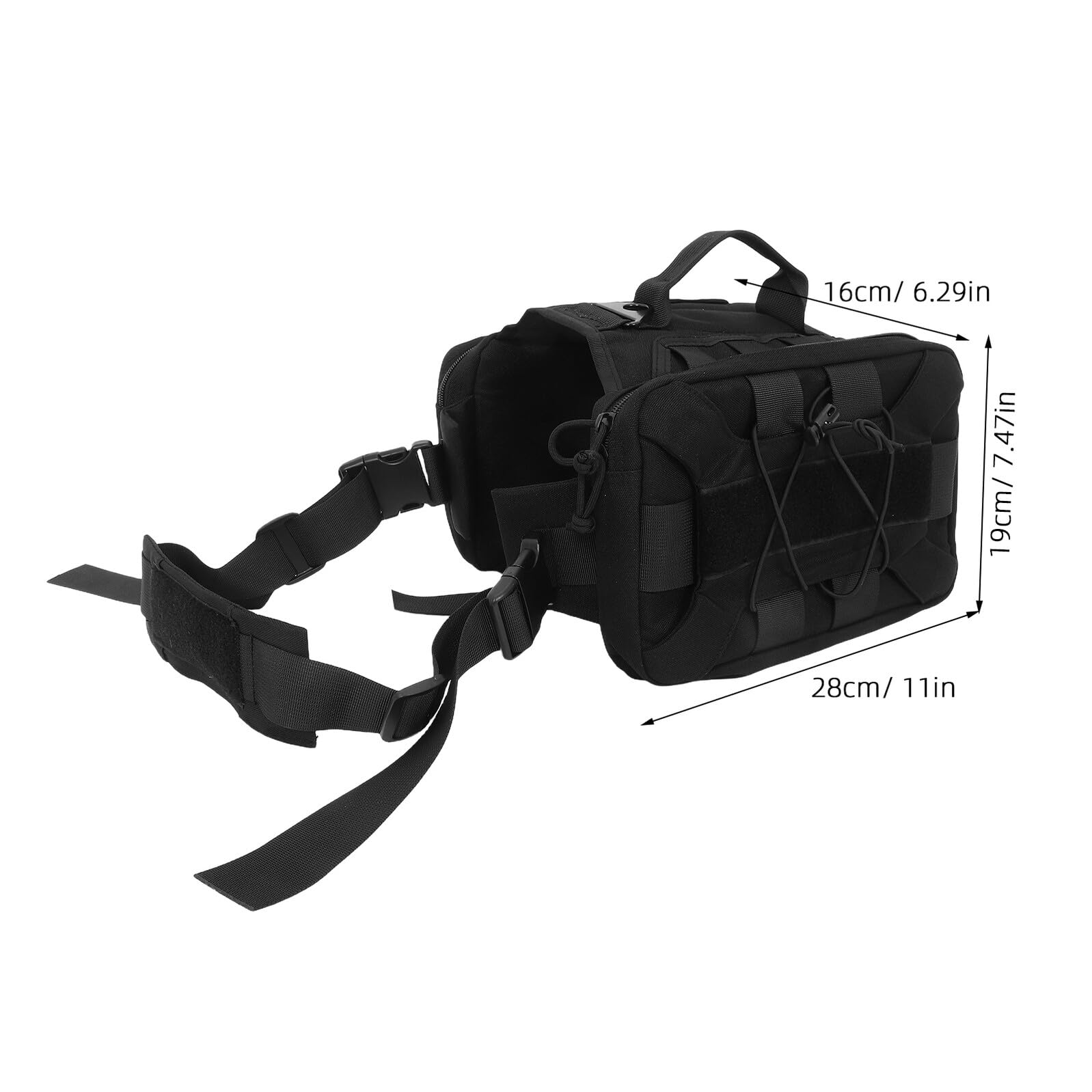 NUOBESTY Zaino per Animali Domestici con Tasche Laterali Borsa da Sella per Cani da Caccia e Escursioni Pettorina Ergonomica per Trasporto di Provviste Adatto Cani di Media e Grande