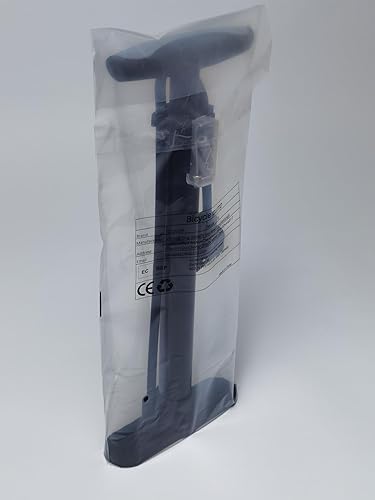 Miniatura 9 de Bomba de piso de bicicleta con manómetro, bomba de bicicleta de alta presión 160 PSI, bomba de bicicleta con inflador de bomba de bola de aire para