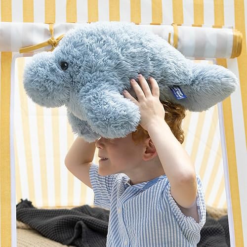 Miniatura 5 de Vermont Teddy Bear - Peluche de manatí, gris, 18pulgadas