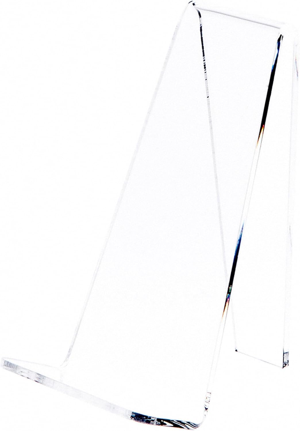 Plymor Clear Acrylic Book Easel with 1.375" Flat Ledge, 4.75" W x 4.75" D x 6" H, Pack of 2