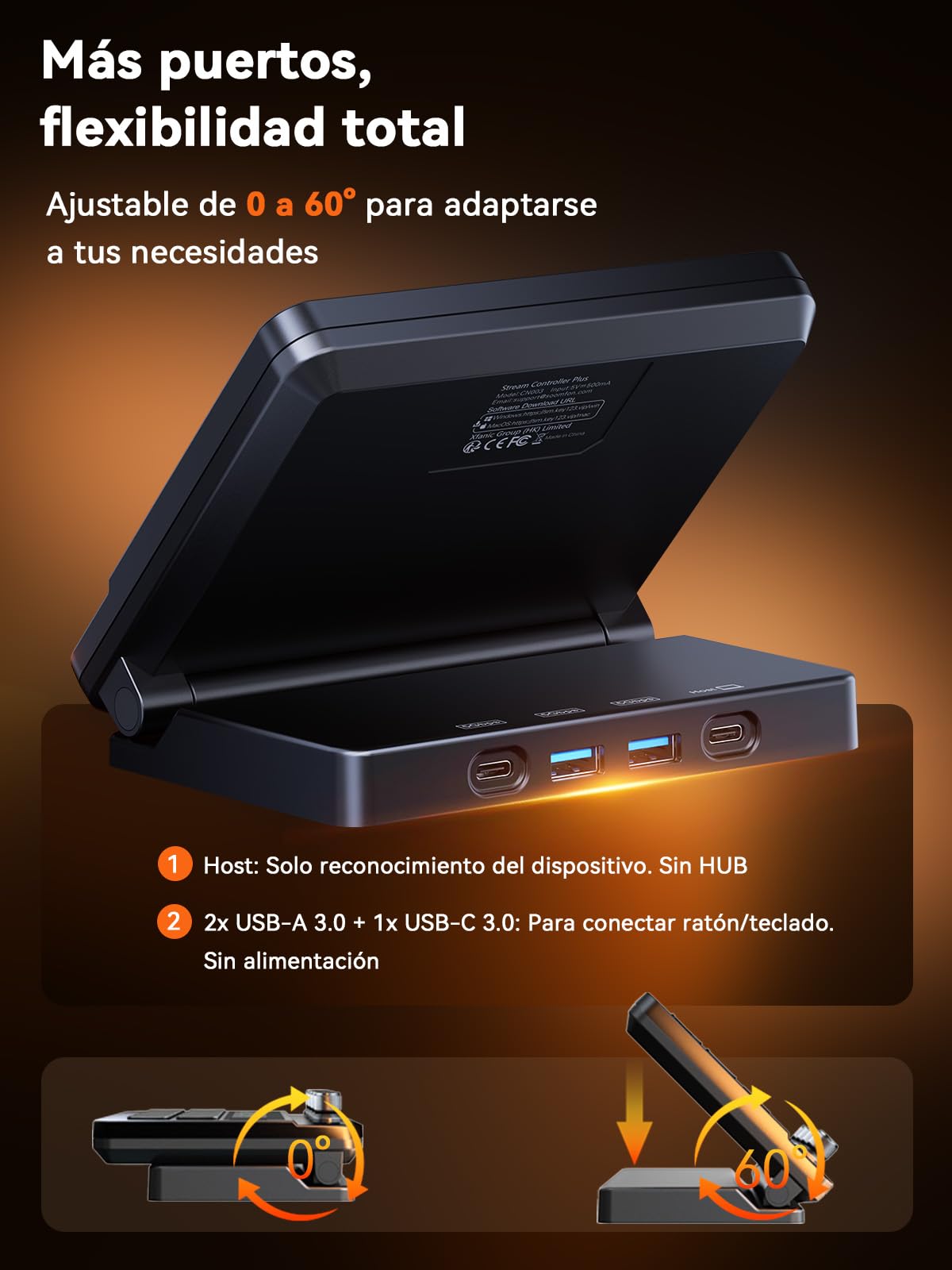 STREONOR Stream Controller Pro S10 Stream Control Deck con 10 teclas personalizadas y pantalla táctil deslizante con 4 perillas ajustables para transmisión, creadores de contenido, juegos, PC y Mac