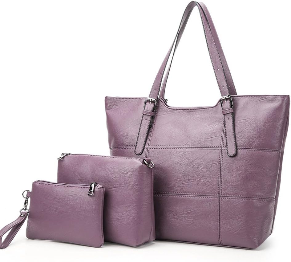 Women Shoulder Handbags Tote 3 piece Set Bags Large Capacity