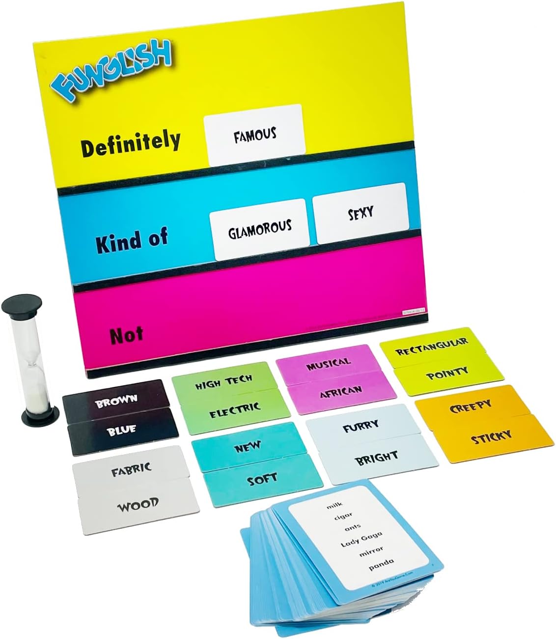 AreYouGame.com Funglish Word Guessing Party Game – Fast-Paced Family Game for Ages 12+, Includes 50 Cards & 120 Clue Tiles, Great for Game Night & Group Play