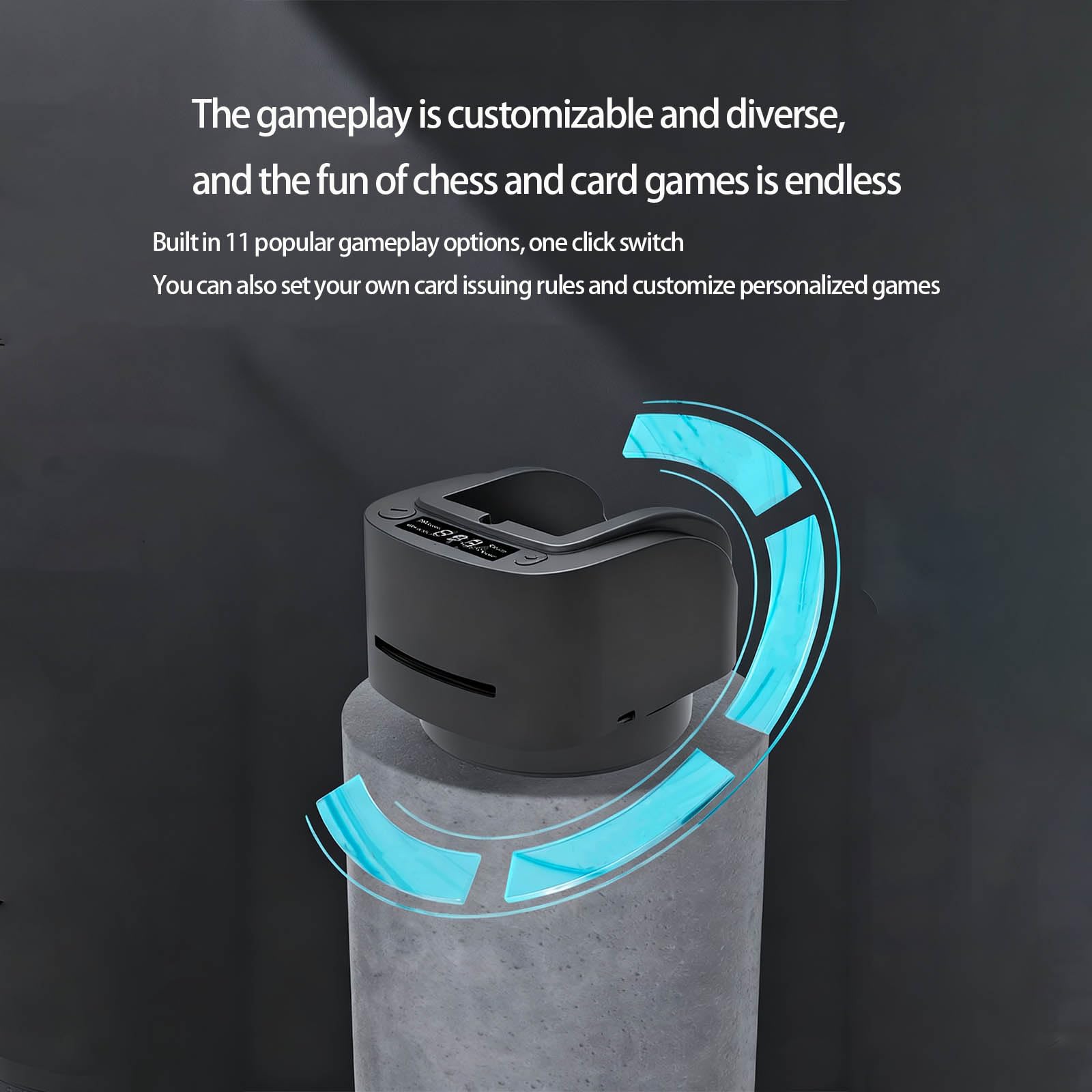 Dispositivo dispensador de tarjetas de distribución rápida de tarjetas para entretenimiento en el hogar, máquina automática de reparto silencioso, motor barajador automático