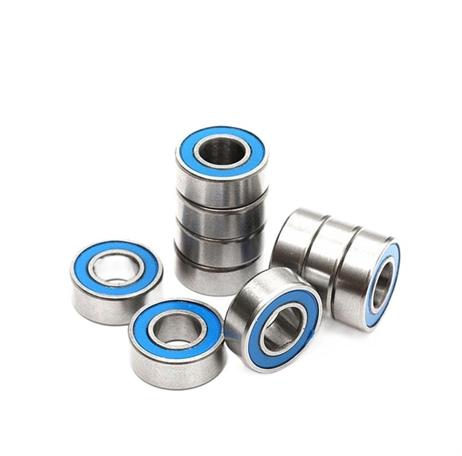 HYUJNAFZR Bimetal Seal Shield Micro deep Groove Bearing 10PCS MR148-2RS 8x14x4mm Blue Rubber Sealed Miniature Deep Groove Ball Bearing