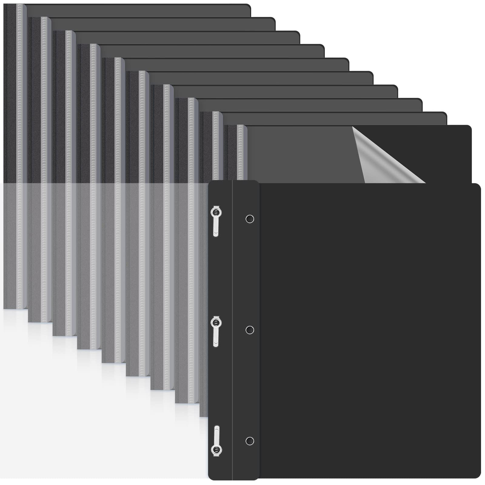 Teling 72 Pack Clear Front Report Covers Bulk Business Report Covers Plastic Presentation Folders Resume Portfolio Folder Paper Binder with 3 Prongs