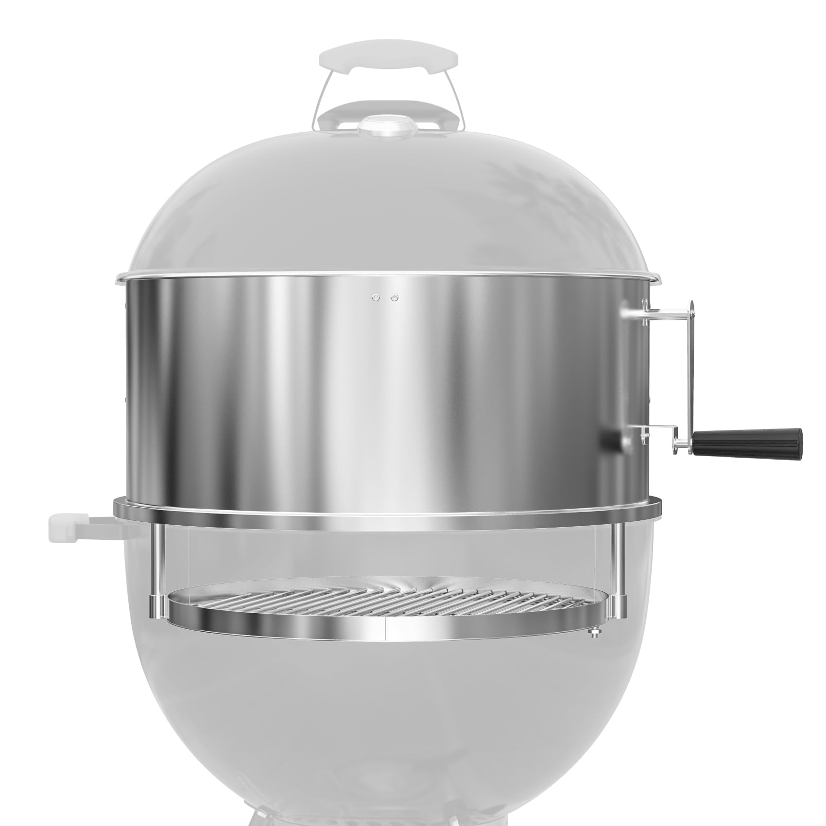 onlyfire Griglia Santa Maria per Weber Barbecue a Carbone Kttele da 57 cm | con Griglia per Carbone Regolabile, Controllo Preciso della Temperatura per Rosolatura e Cottura Lenta a Bassa Temperatura