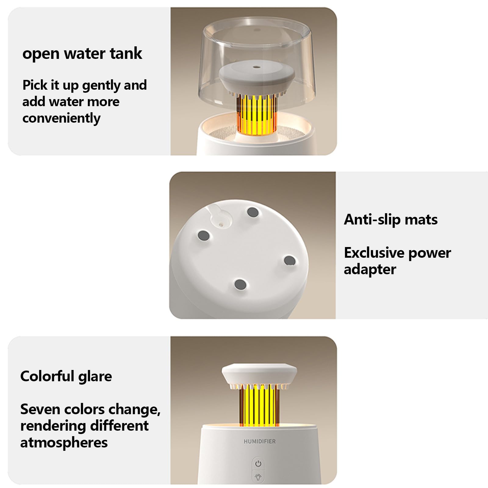 Genérico Humidificador De Aceites Esenciales De Aromaterapia para El Hogar, Humidificador De Vapor Frío con Temporizador, Tanque De Agua De Gran Capacidad De 320 Ml (Black)