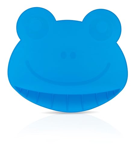 Miniatura 1 de Nuby Sure Grip Miracle Frog Mat, 6+ M, libre de BPA, azul