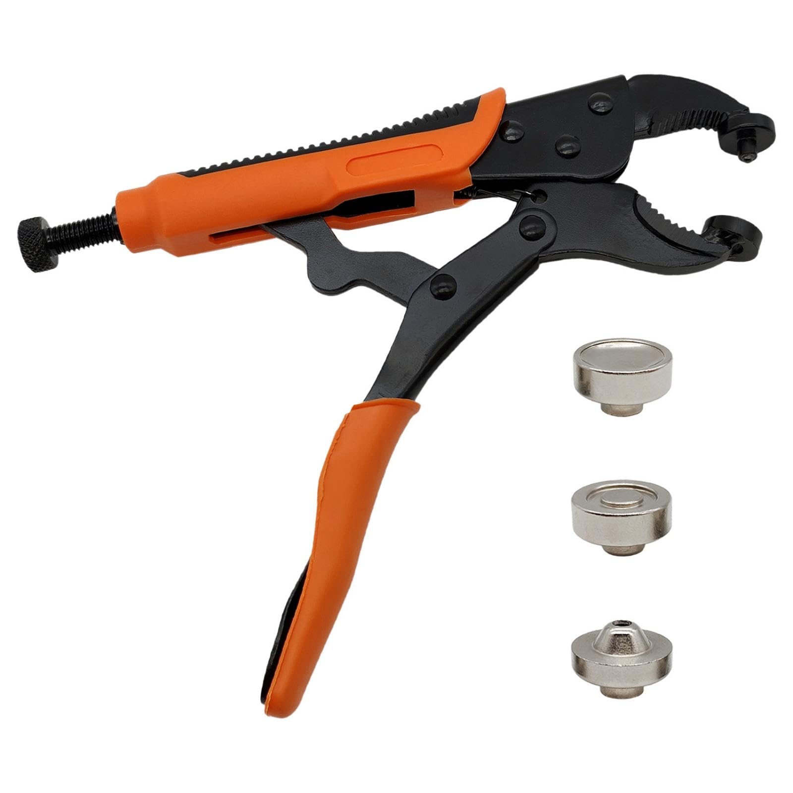 SNAPPSY 100 Sets Metal Snap Button Set Easy to Install Metal Snap Fasteners Handheld Press Tool Fastener Set for Marine Canvas Repair, Leather Work-image-38