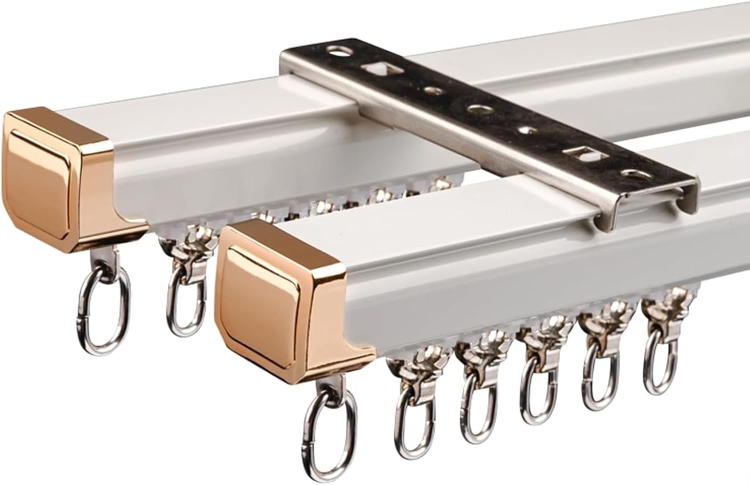 Heavy-Duty Aluminum Ceiling Track System for Room Dividers & Window Treatments - Durable, Adjustable, Easy Installation, Ideal for Home & Office Decor