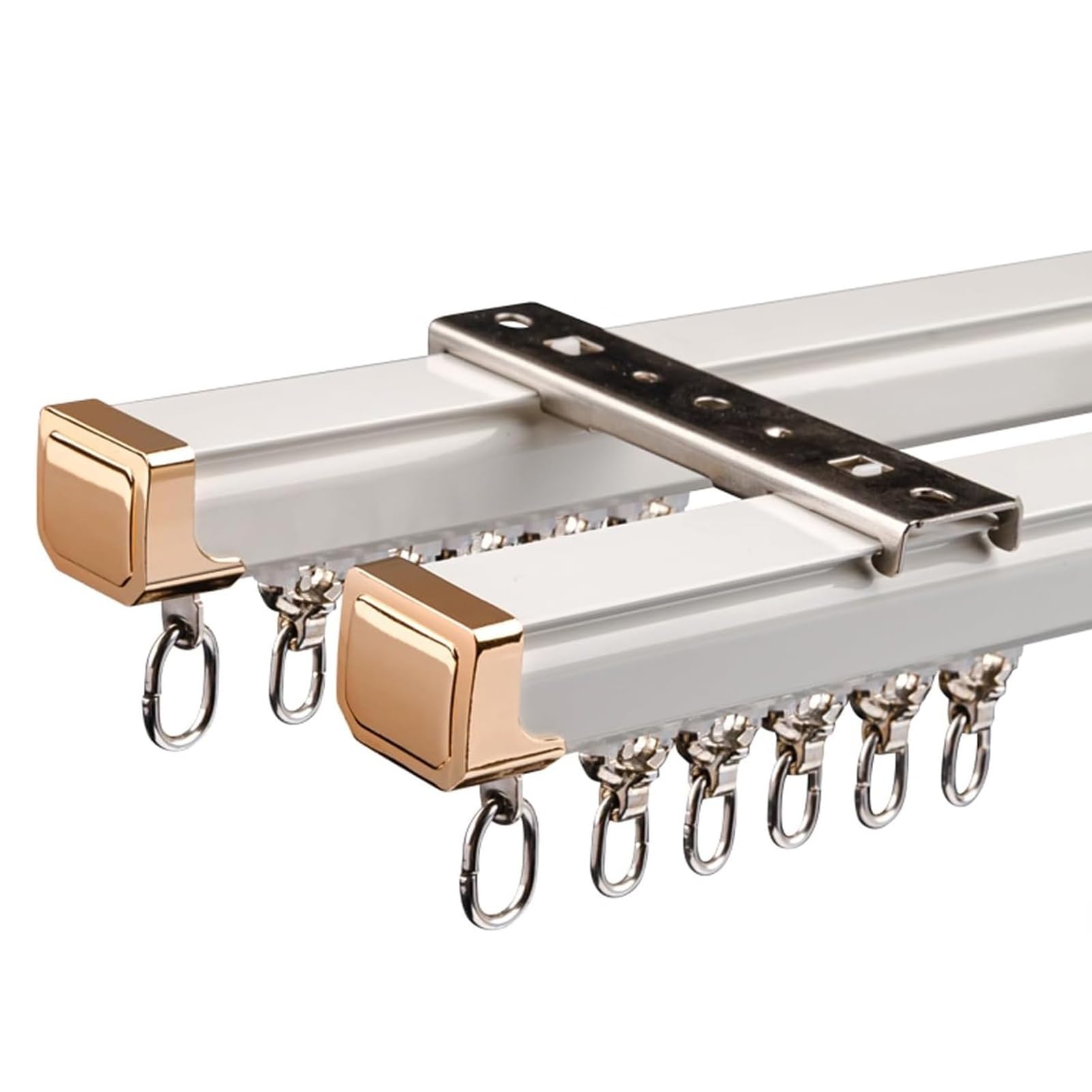 Deckenvorhangschienensystem, robuste Aluminiumstange für Raumteiler und Fensterbehandlungen