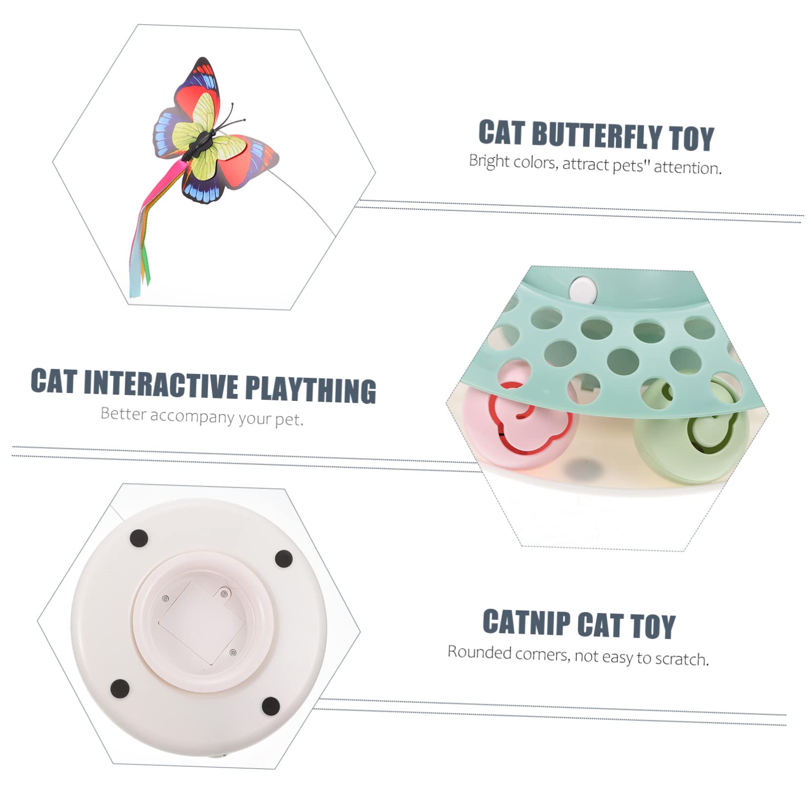 1 Juego De Juguetes para Gatos Juguete Giratorio Decoración del Hogar Juguete De Simulación Varita para Gato Juguete Giratorio Juguetes para Mascotas Juguetes Animatrónicos
