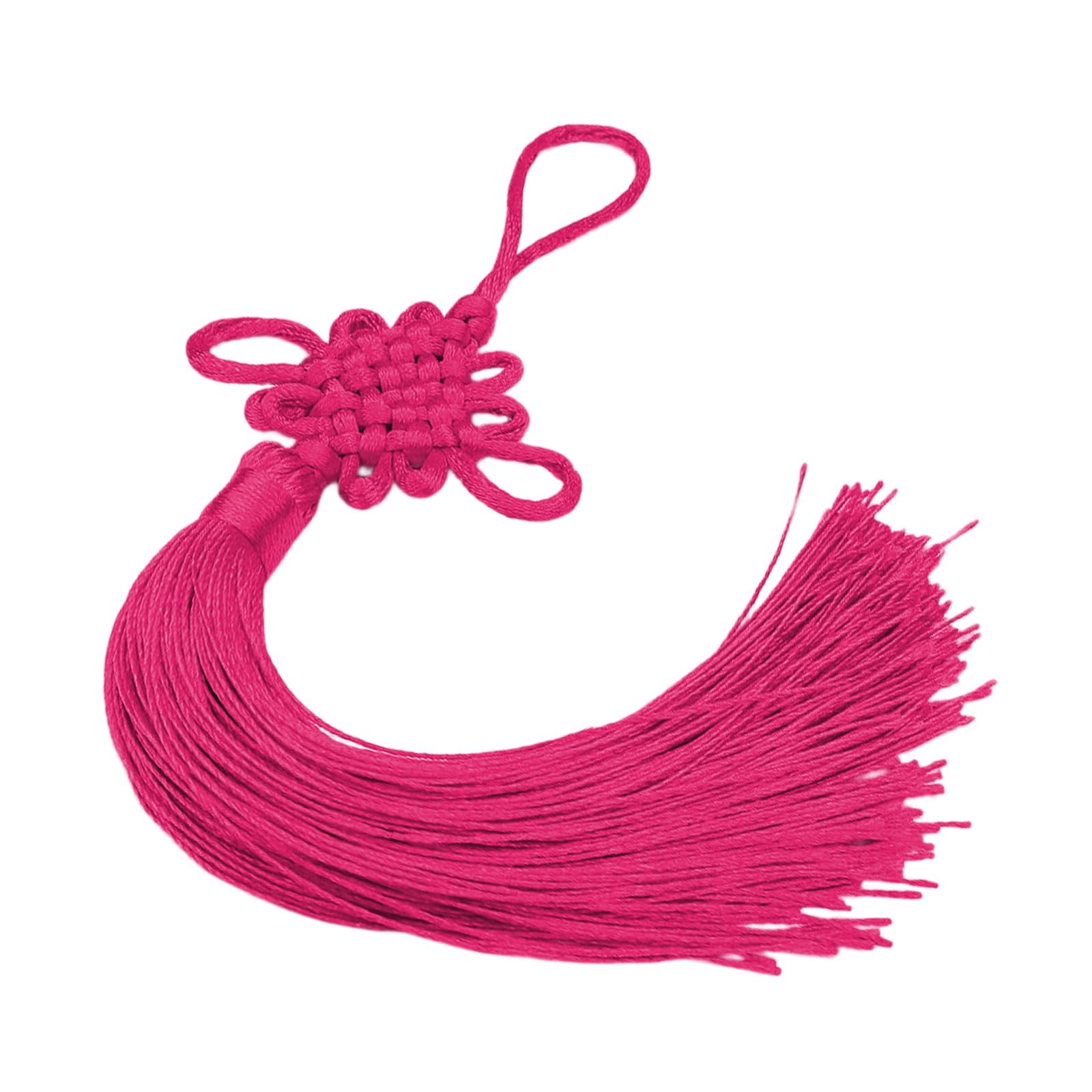 Chinese Knot with Tassels Festival Knot Pendant Ornament Chinese Knotting Cord for Home Car Decorations with Tassels