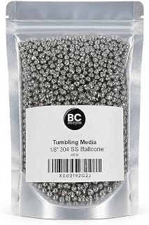 BC Precision 1/8" Stainless Steel Ballcone Tumbling Media, 5 lb Pack
