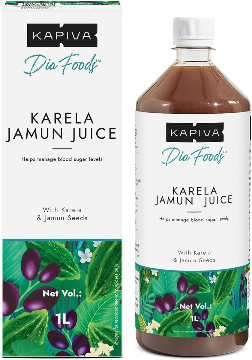 Karela Jamun Juice | Helps Control Blood Sugar Level and Lower Bad Cholesterol | Diabetic Care (1L)