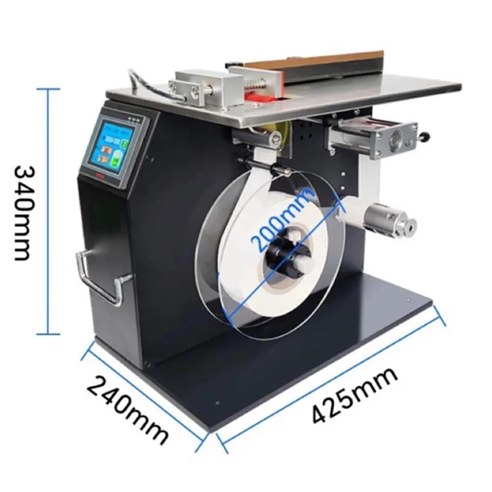 Etichettatrice semiautomatica per sigillatura di etichette ad angolo retto per etichettatrice per bastoncini angolari con scatola 90