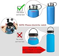 Vista 3 de iLVANYA Paracord Handle with Shoulder Strap for Hydro Flask Bottle Strap Bright Rainbow