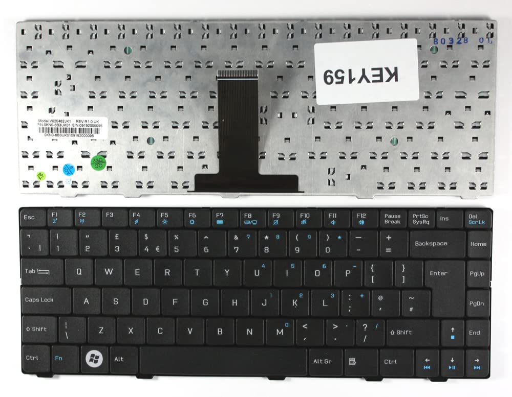 Clavier ASUS 04GNH41KUK01-1 Noir Royaume-Uni | Remplacement PC portable