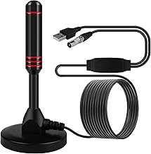 Vegena DVBT/DVBT2 TV Camera Antenna, HD TV Antenna with Magnetic Base 5M 360° Digital Telescopic Antenna for DTMB, ISDB, DVB-T2, DMB-T