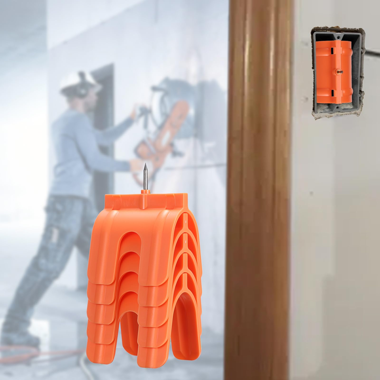 5-Pack Drywall Outlet Marker – No-Measure Needed Marking Tool For Accurate Electrical Box Positioning On Drywall