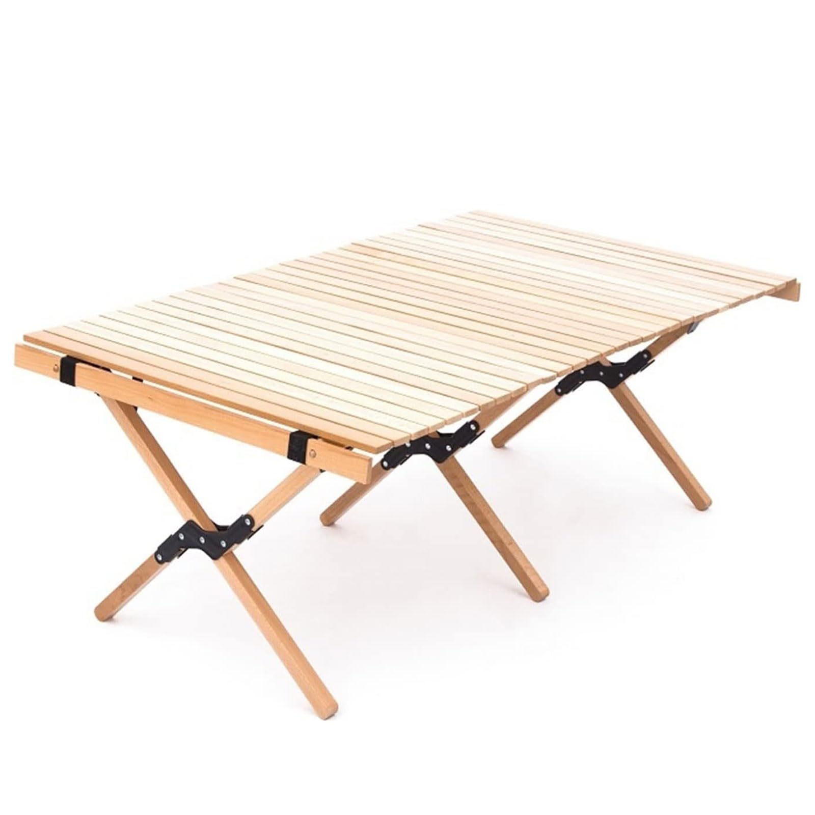 esmen Tavoli da Picnic, Tavolo da Campeggio all'aperto, Tavolo da Spiaggia Pieghevole, Rotolo di Uova in Legno Portatile Pieghevole per Spiaggia, Campeggio, Picnic, Viaggio
