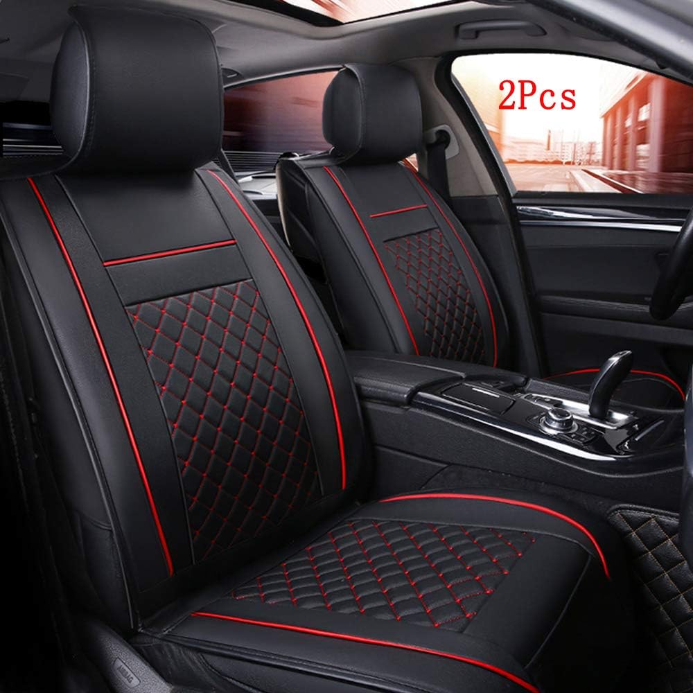 Han sui song Car Seat Cover for Front Seats only Accessories Leather Protector (Black) for Jeep Wrangler jk jl tj xj Cherokee Renegade Compass