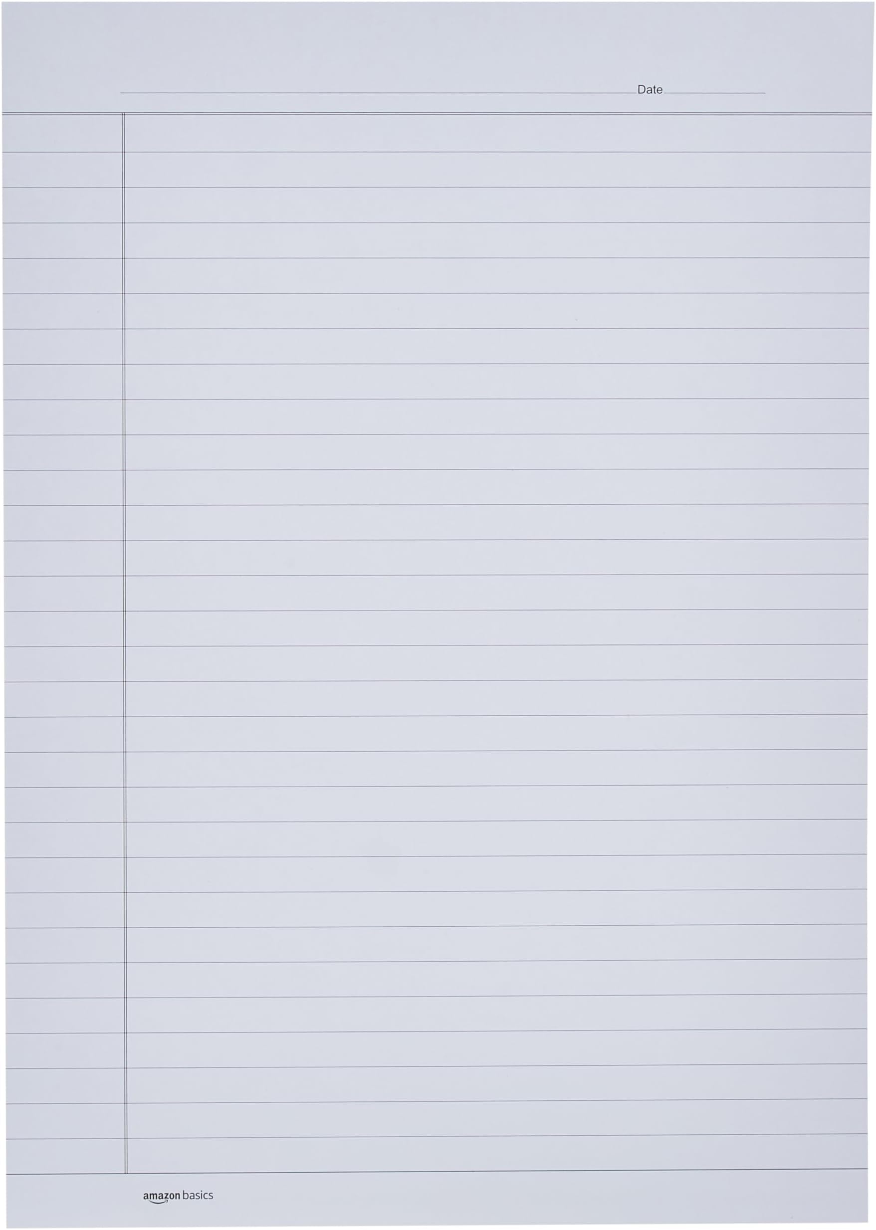 Amazon Basics A4 Size Project Sheets (Pack of 100 Sheets) | 105 GSM | Single Side Ruled Sheets | Acid-Free| Uncoated Paper
