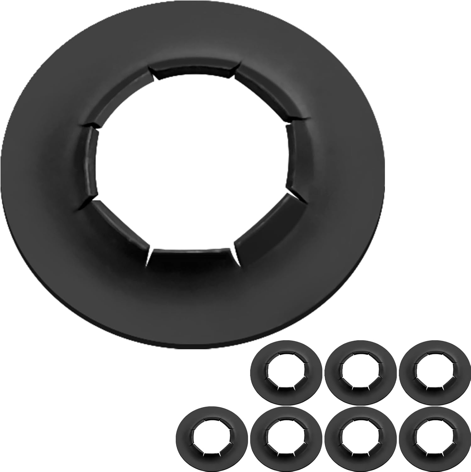 AR-PRO (8 Pack) Hard-to-Find Spring Steel Push-On Pushnuts - Dolly Wheel Lock Washers Fits 5/8" Dolly Axle Rods with Oiled Phosphate Finish