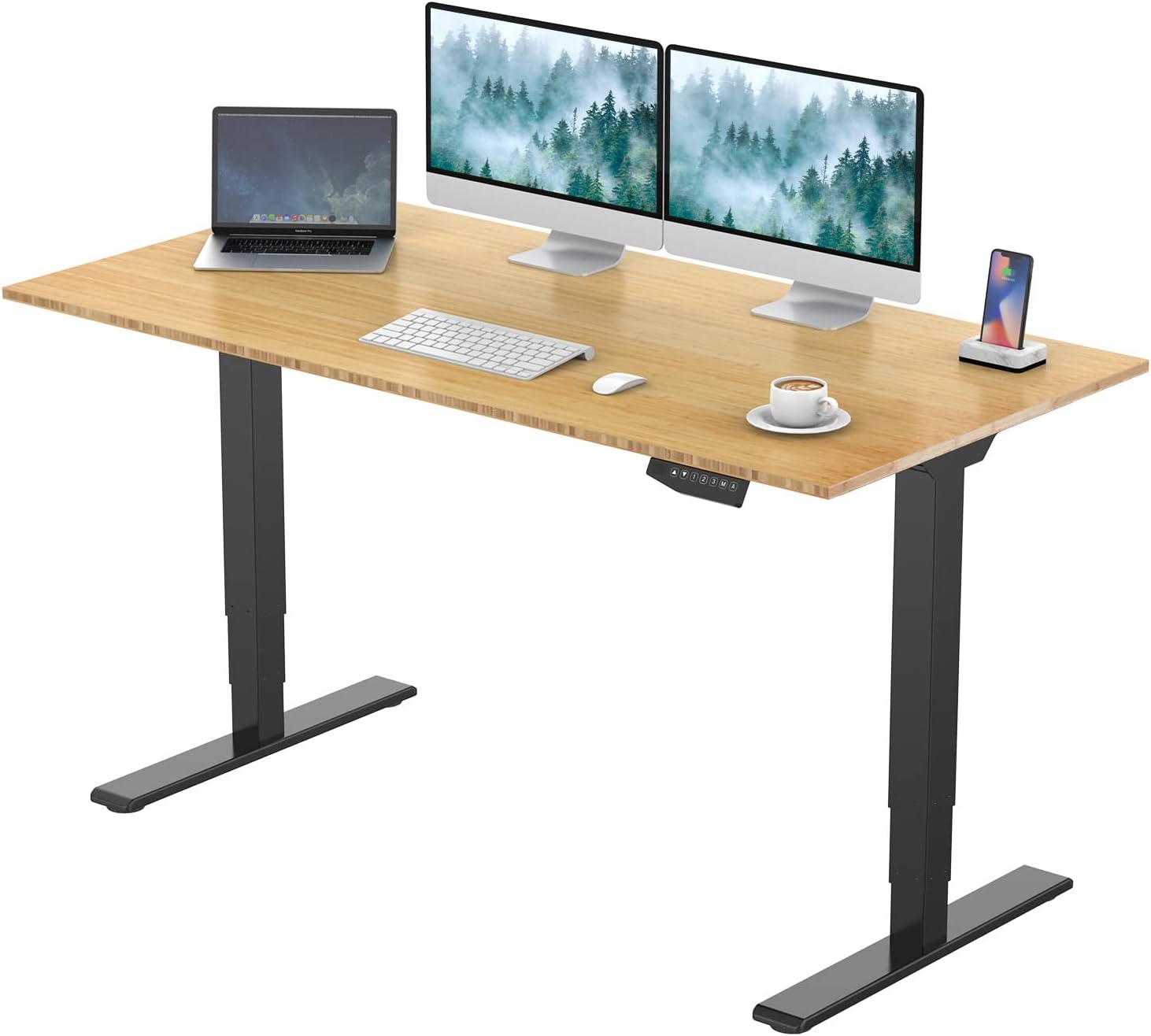 Standing Desk with Dual Motor, 3Stage Lifting Column