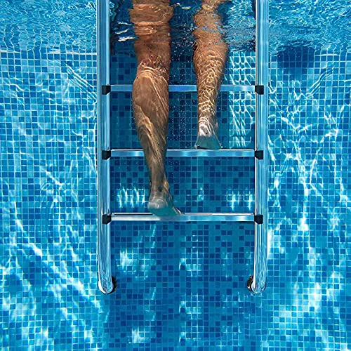 Escalera para piscina con 3 peldaños y pasamanos miniatura 5