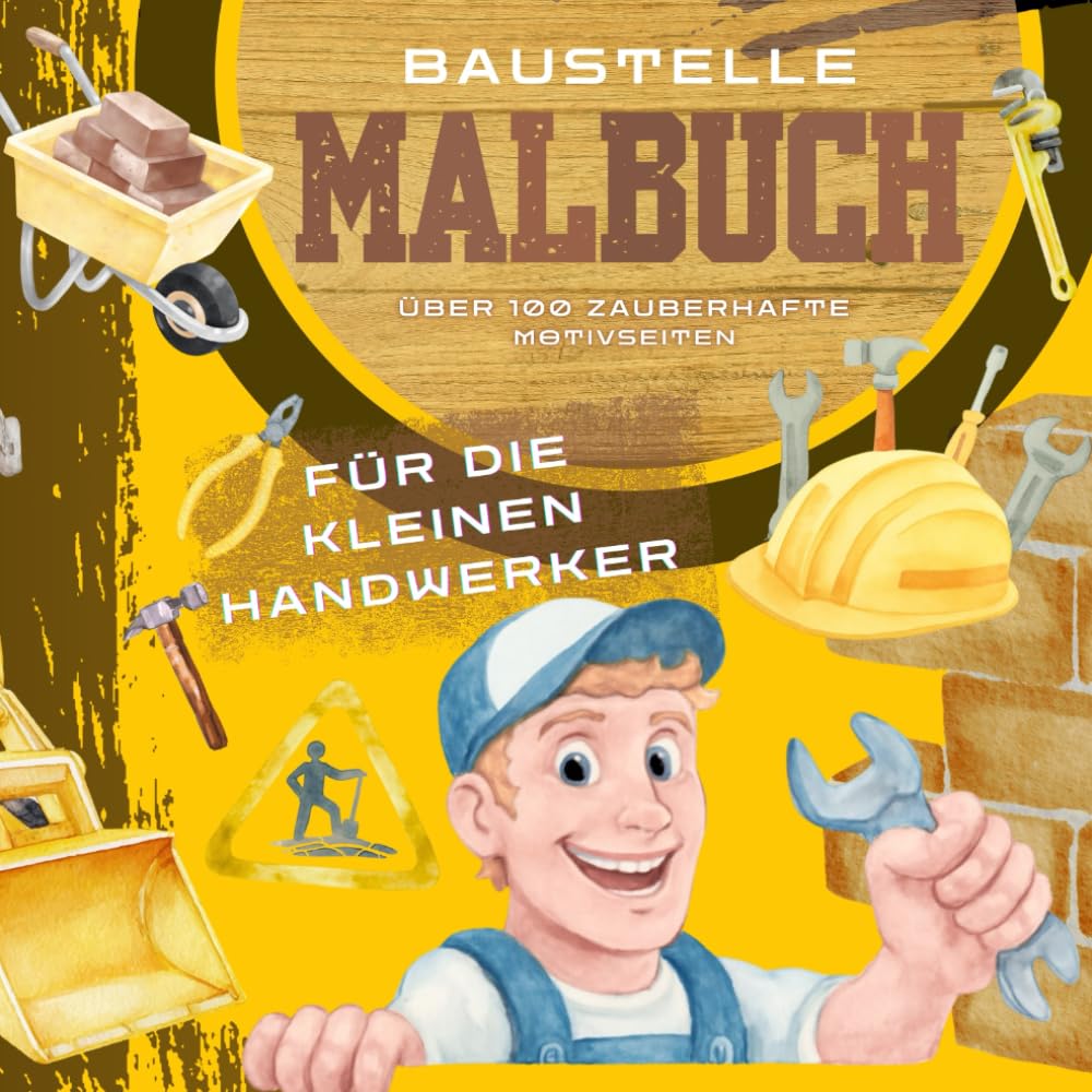 MALBUCH für die kleinen Hände, über 100 Motive: Edition Baustelle (MALBUCH- zauberhafte Malbücher für Groß und Klein)