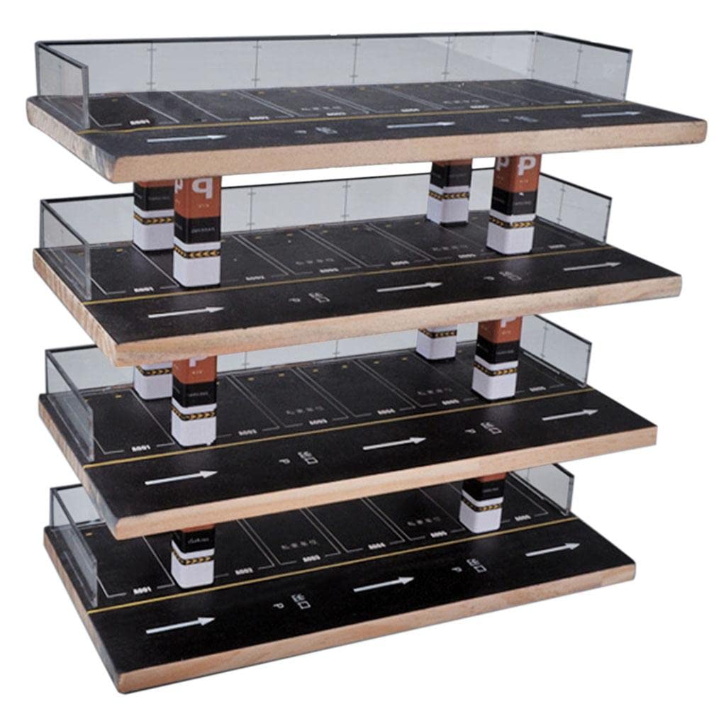 Oshhni Mini /64 Modellauto Diorama Ausstellungsbox Sammelvitrine Acrylwand für Sammlungszimmer Arbeitszimmer Wandmontage Tischdeko, 330x160x320mm