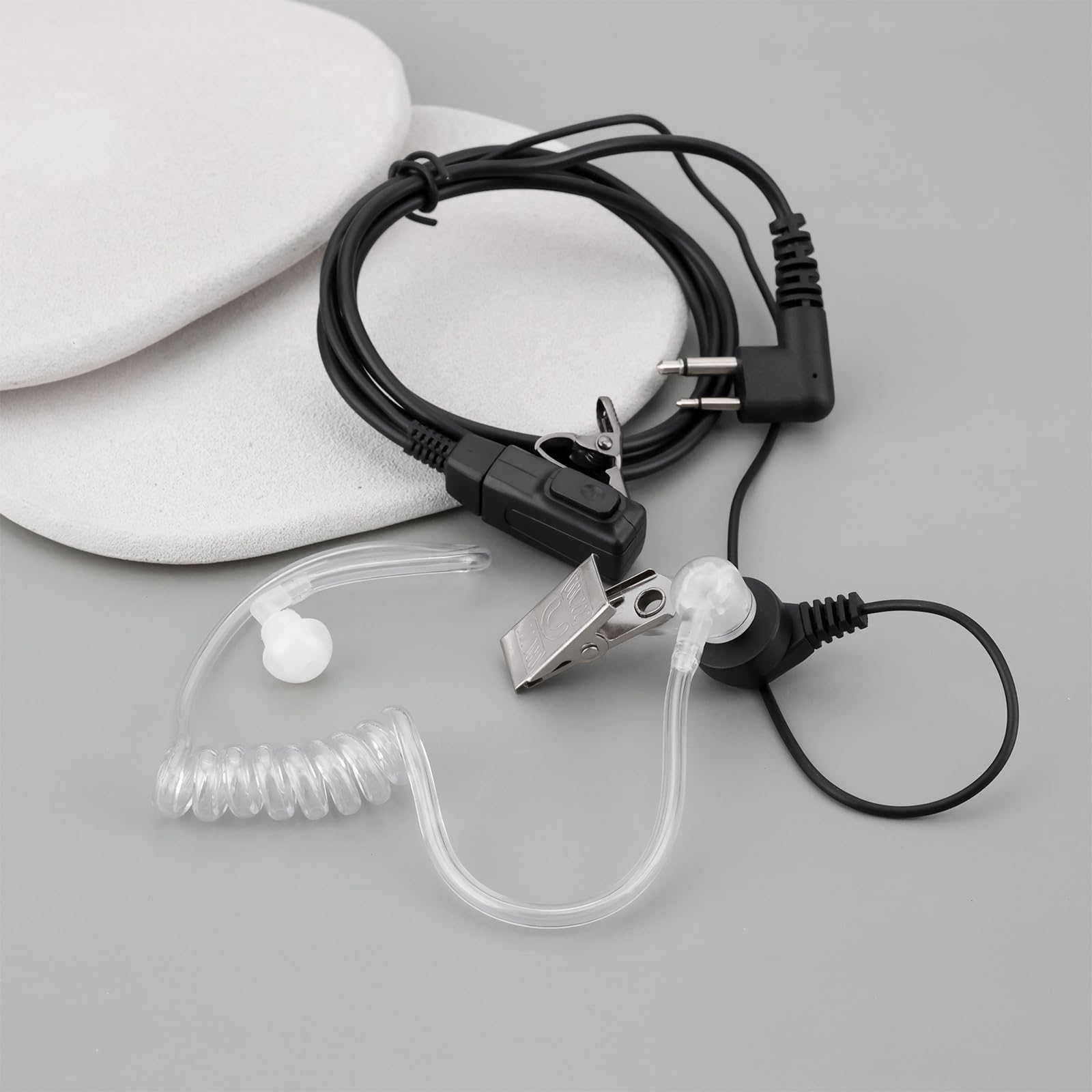 SG Store Auriculares de Radio Bidireccionales Ocultos con Micrófono Y Botón PTT RS-Acc-M1 Compatible con Motorola GP300 CP040 DP1400 XTN XTNI Y XT460. — view 6