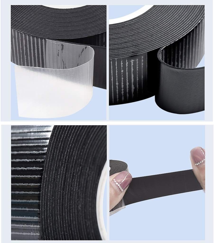 for Hardware Accessories DIY Butyl Sealing Tape - Waterproof Electrical Insulation Tape Black High Pressure Rubber Insulation Tape High Temperature Repair Tape for Wire O,10kv-10 Rolls