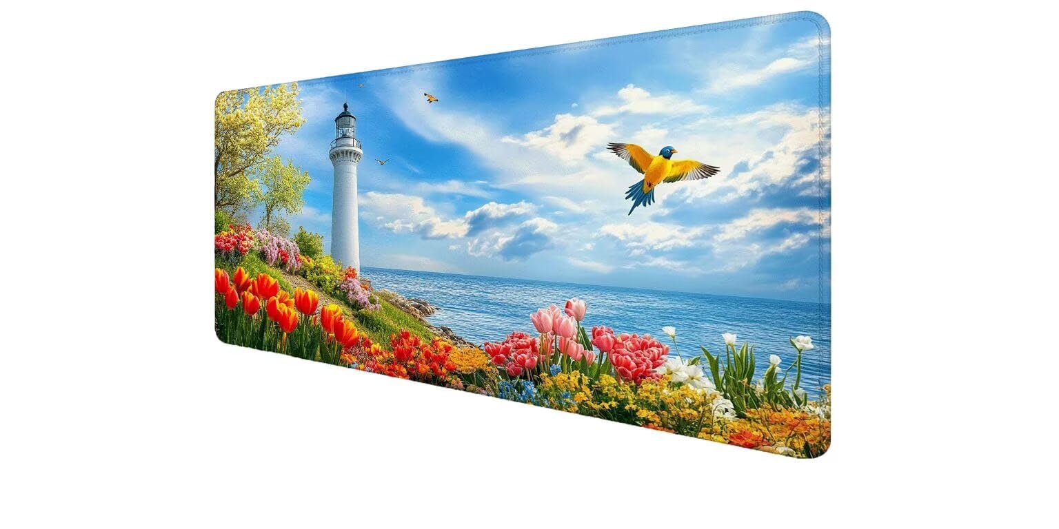 Tapis de souris fleur grand format pour organiser et décorer votre espace bureau à la maison - 8